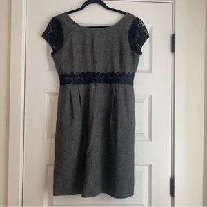 NWT J Crew Black Appliqué Dress